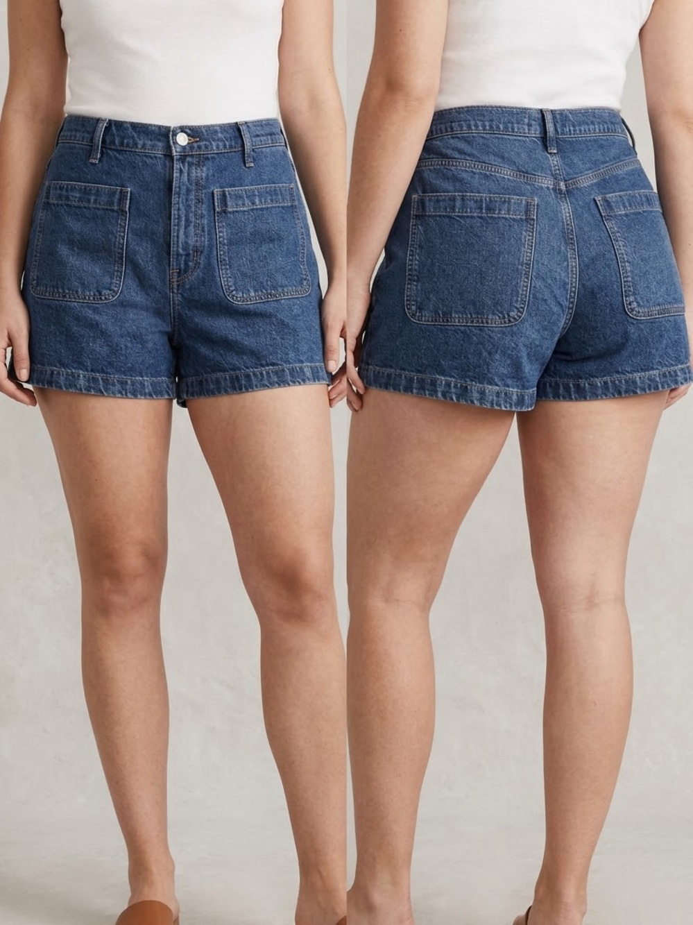 Madewell High-Rise Sailor Jean Shorts (Style # N0706)